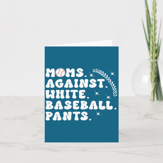 För Baseboll Mammor Baseboll Spel Dag Kort (Framsida)