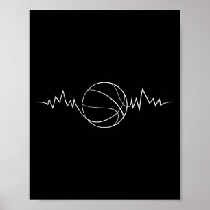 För basket heartbeat streetbasket basketboll plaka poster