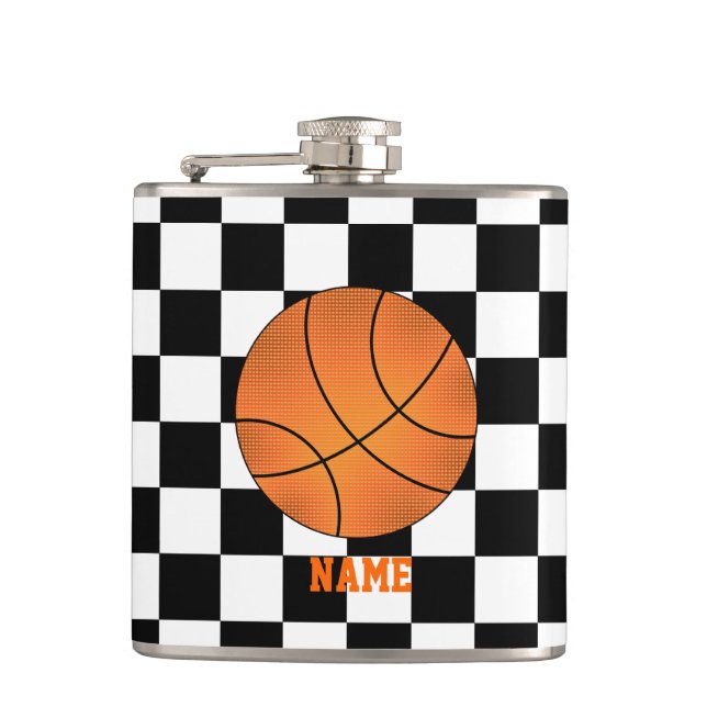 För basketsvart för personlig känd checkers för fickplunta (Framsidan)