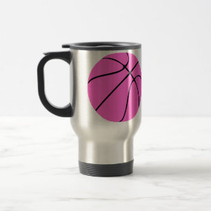 För baskettränareresande för anpassade rosa mug resemugg
