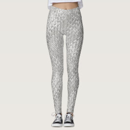 För basketväv för Faux geometriskt mönster - Leggings