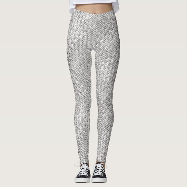 För basketväv för Faux geometriskt mönster - Leggings (Framsida)