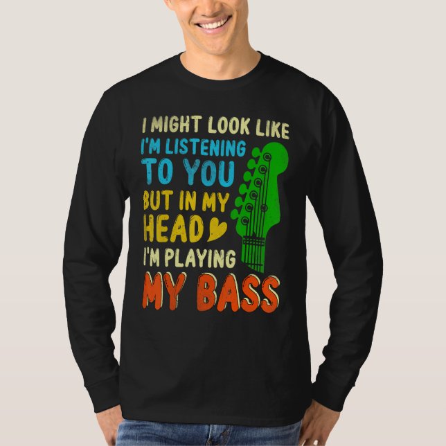 För Bass Guitar Player Baid Bass Player T Shirt (Framsida)
