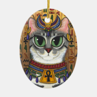 För Bastet för Bastgudinna egyptisk prydnad för Julgransprydnad Keramik