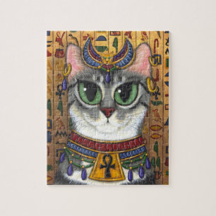 För Bastet för Bastgudinnakatt egyptiskt pussel