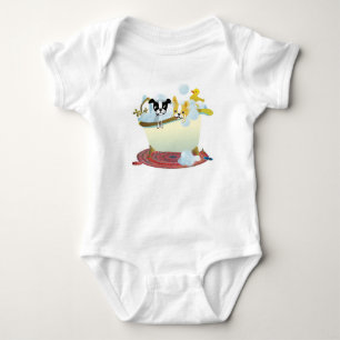 För Bathtime för Boston TerrierMirabelle ranka T-shirt