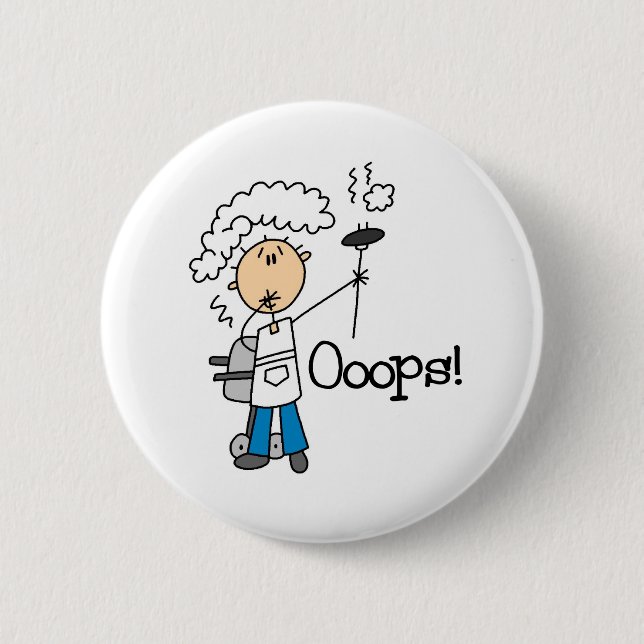 För BBQ dåliga väck Knapp (Framsida)