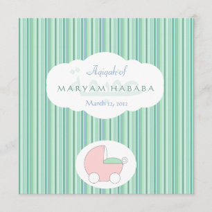 För bebisfödelse för islam islamisk för Aqeeqah Inbjudningar