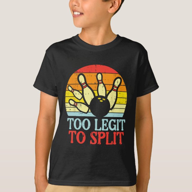 För benägen att dela på Bowling Team Retro Bowlare T Shirt (Framsida)