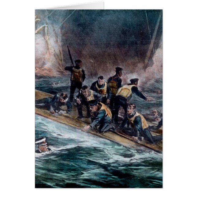 För besättningflykter för RMS sjunker den Titanic Hälsningskort (Framsidan)