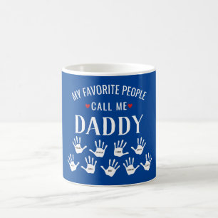 För beställnings- pappa- eller morfarungeHandprint Kaffemugg