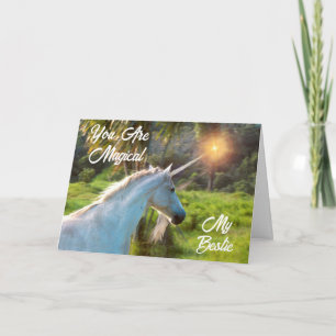 För Bestie Magic Day med Unicorn Kort
