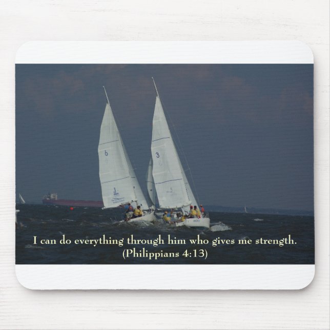 För bibel serie kontra - Philippians4:13 Musmatta (Framsidan)