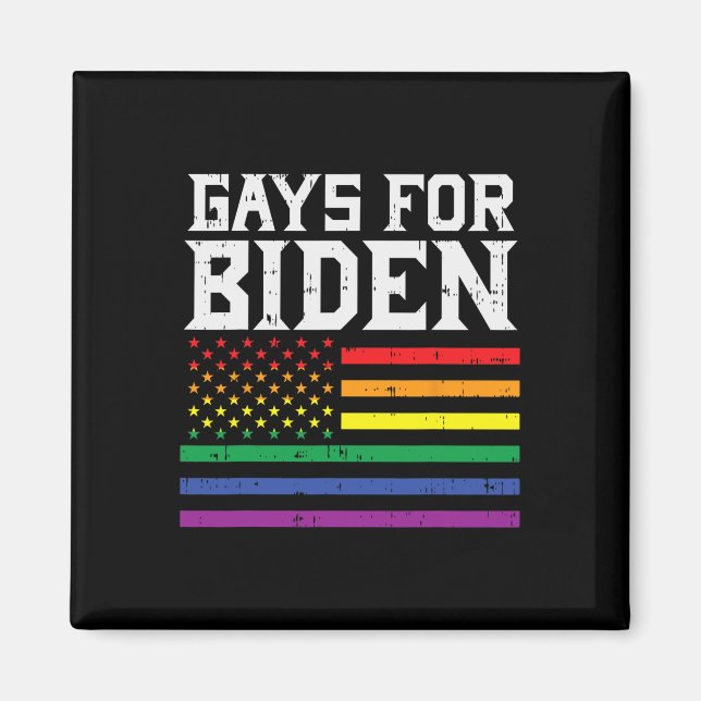 För Biden 2020 US Flagga Lgbt Rainbow Joe Presiden Magnet (Framsidan)