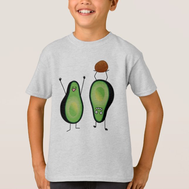 För bifallhandstans för avokado rolig grop för t shirt (Framsida)