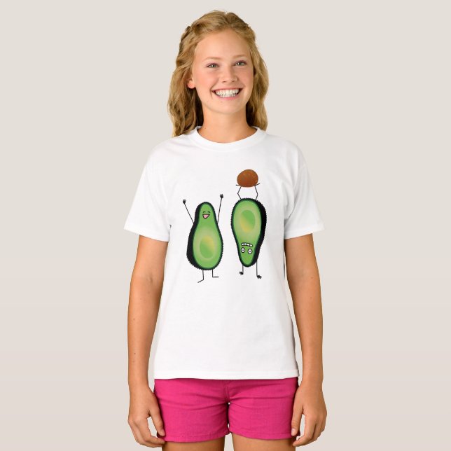För bifallhandstans för avokado rolig grop för tee shirt (Hel framsida)