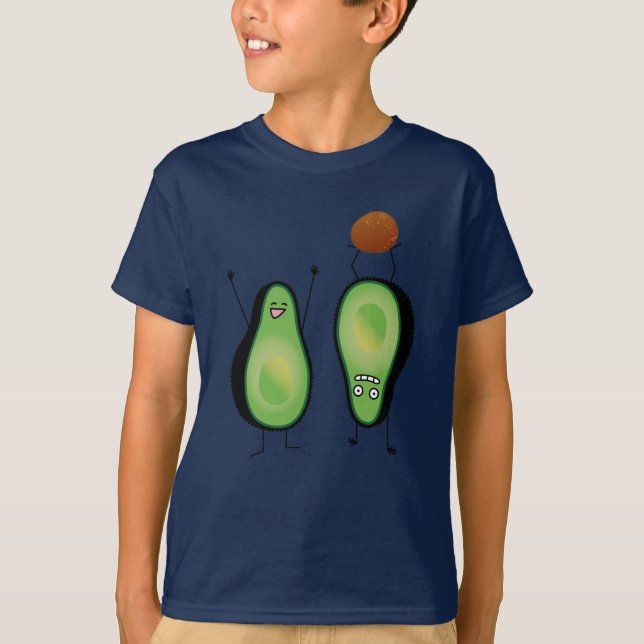 För bifallhandstans för avokado rolig grop för tee shirt (Framsida)