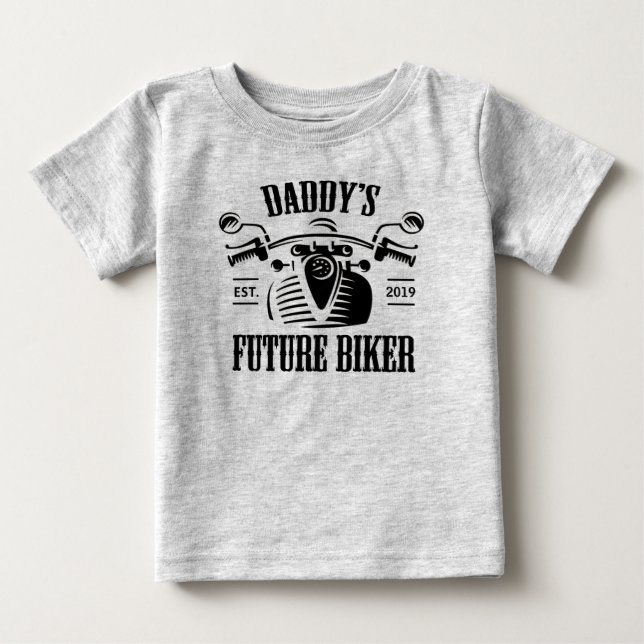 För bikermotorcykel för pappor framtida personlig t shirt (Framsida)