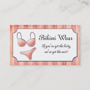 För bikinipläd för Teeny Weenie rosa visitkort