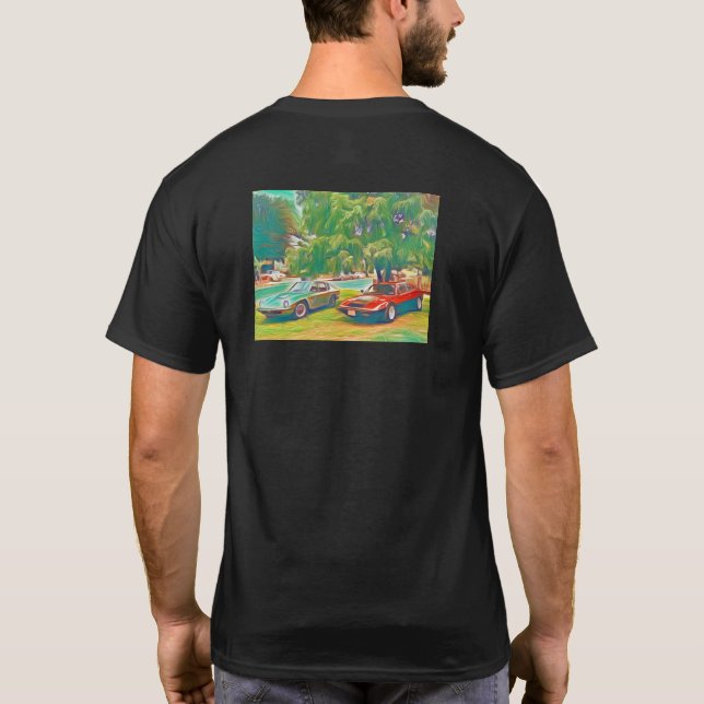För bilpicknick för klassiker italiensk exotisk t shirt (Baksida)