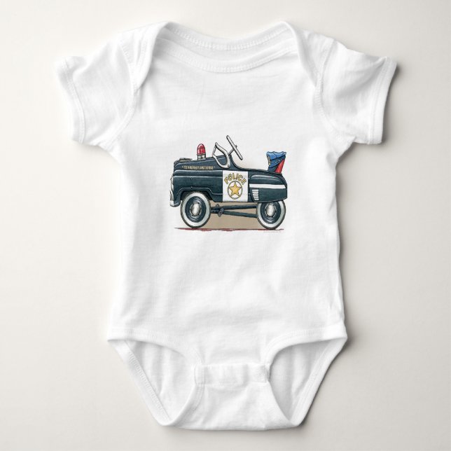 För bilsnut för polis pedal- bil tee shirt (Framsida)