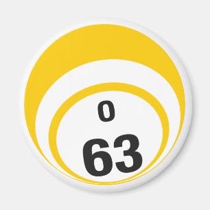 För bingoboll för nolla 63 magnet för kyl