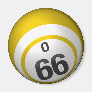 För bingoboll för nolla 66 magnet