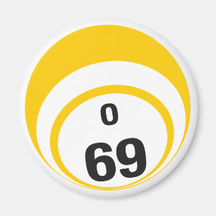 För bingoboll för nolla 69 magnet för kyl