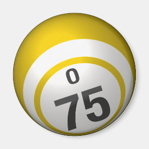 För bingoboll för nolla 75 magnet