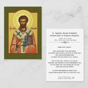 För biskopmartyr för St. Timothy kort för helig