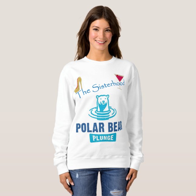 För björndykning för Sisterhood polar sweatshirts Tee Shirt (Hel framsida)
