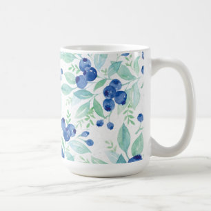 För blåbärbär för Midsummer lantligt mönster Kaffemugg