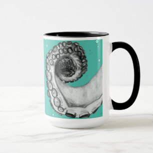 För bläckfisktatuering för vintage nautisk mugg