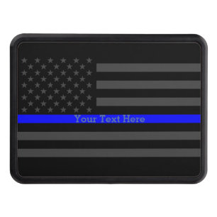 För blålinjengrå färg för beställnings- text en dragkroksskydd