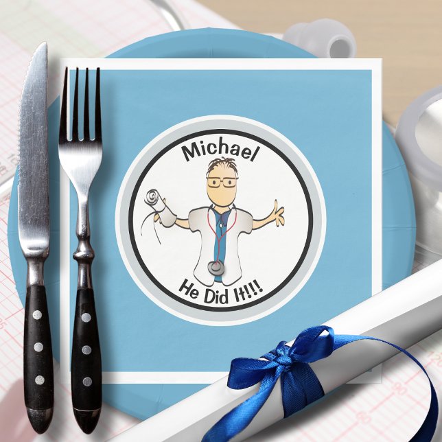 För Blått Doktor, läkare Studenten Pappersservett (Skapare uppladdad)