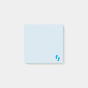 För blått Emoji lite fot Post-it Block