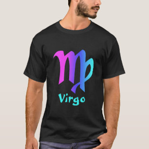 För blåttAqua för vågen undertecknar magentaf T Shirt