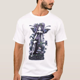 För blåttfjäril "för olyckskorp" violett konst t-shirt
