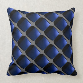 För blåttgrå färg för den geometriska designen 3d kudde