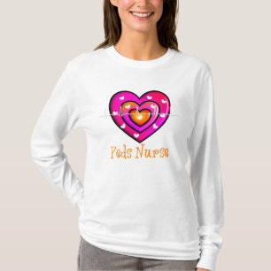 För blåtthjärta för pediatrisk sjuksköterska  tee shirt