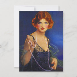 För blåttklaff för ryts Twenties midnatt inbjudan