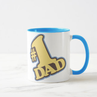 För blåttRinger för pappa #1 mugg