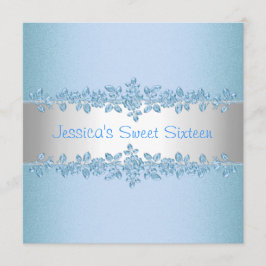 För blåttro för sweet sixteen nätt födelsedagsfest inbjudningar