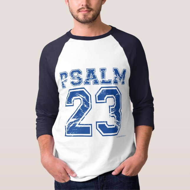 För blåttsportar för Psalm 23 utslagsplats Tee Shirt (Framsida)