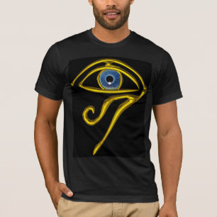 FÖR BLÅTTTALISMAN-/GULD HORUS ÖGA T SHIRT