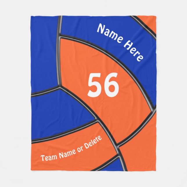 För blåttvolleyboll för personlig orange filtar (Framsidan)