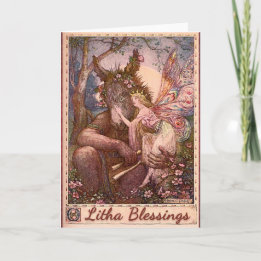 För BlessingsPagan för Litha sommarSolstice kort
