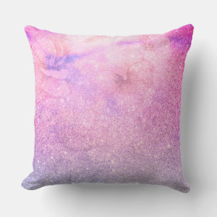 För blom- glitter för vattenfärg rosablått fö kudde