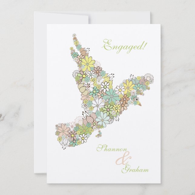 För blom- inbjudan för party kärlekfågel för (Framsida)