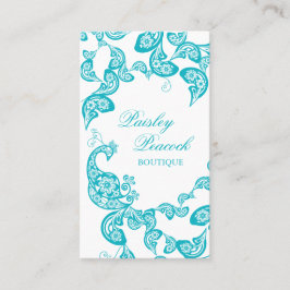 För blom- stilfull chic elegant Paisley för Aqua Visitkort